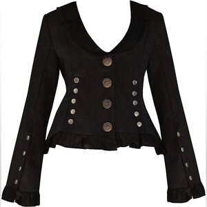 FUNHOUSE NYC NWOT Vintage Victorian Steampunk Gothic Lace Long Sleeve Jacket